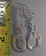 Sterling Silver Celtic Cormorant Earrings, Large