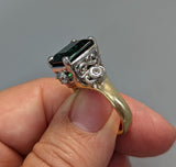 Very Fine Tourmaline, Platinum, 14kt Gold Ring with Diamonds