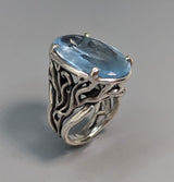 Aquamarine Sterling Silver Ring