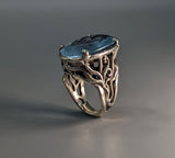 Aquamarine Sterling Silver Ring