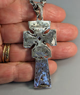 Sterling Silver Fahan Mura Celtic Cross with Rutilated Quartz