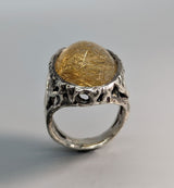 Rutilated Quartz Sterling Silver Ring
