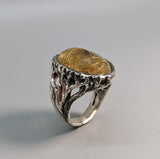 Rutilated Quartz Sterling Silver Ring