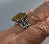 Rutilated Quartz, Sterling Silver Ring