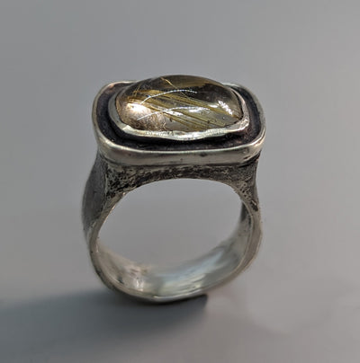 Rutilated Quartz Sterling Silver Ring