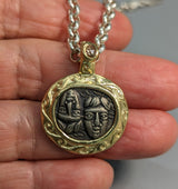 Ancient AR Drachm, Istros, 14kt Gold Pendant