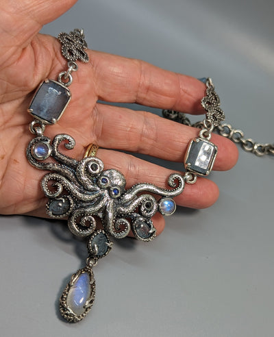 Sterling Silver Octopus Necklace