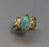 Andamooka Opal, 14kt Gold Ring