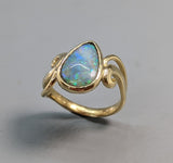 Andamooka Opal, 14kt Gold Ring