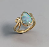 Andamooka Opal, 14kt Gold Ring