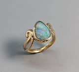 Andamooka Opal, 14kt Gold Ring
