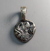 Sterling Silver Owl Ancient Coin Replica Pendant