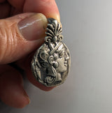 Sterling Silver Old Style Athena Ancient Coin Replica Pendant