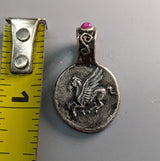 Sterling Silver Pegasus Ancient Coin Replica Pendant