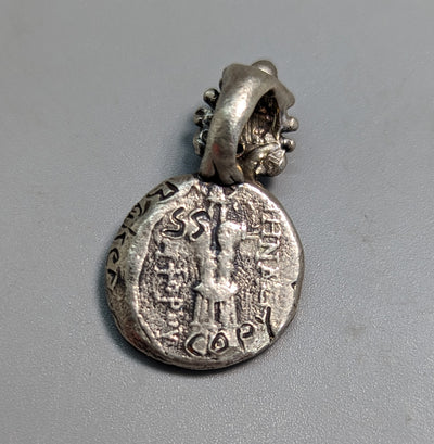 Sterling Silver Athena Ancient Coin Replica Pendant