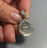 Sterling Silver Celtic Pony Ancient Coin Replica Pendant