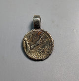 Sterling Silver Diana Ancient Coin Replica Pendant