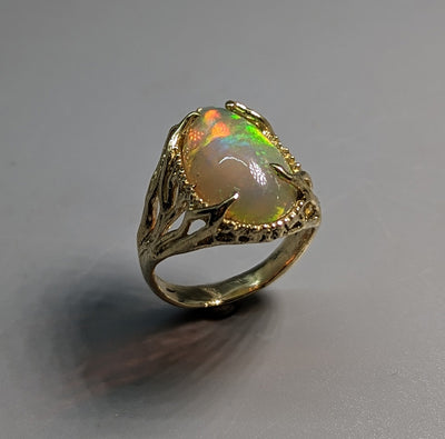 Ethiopian Opal, 14kt Gold Ring