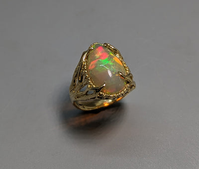 Ethiopian Opal, 14kt Gold Ring