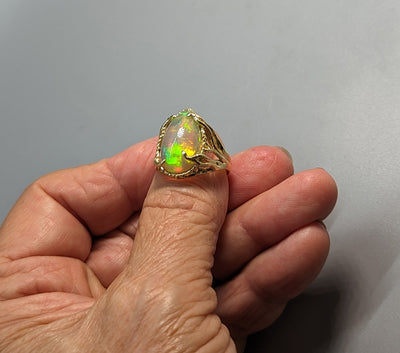 Ethiopian Opal, 14kt Gold Ring