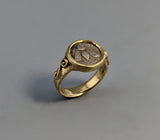 Bee, AR Hemidrachm, 14kt Gold Ring