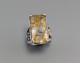 Rutilated Quartz, Sterling Silver Ring