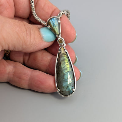 Spectrolite, Sterling Silver Pendant