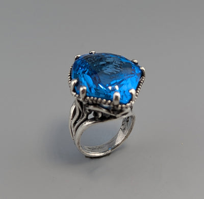 London Blue Topaz, Sterling Silver Ring