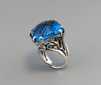 London Blue Topaz, Sterling Silver Ring