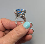 London Blue Topaz, Sterling Silver Ring