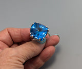 London Blue Topaz, Sterling Silver Ring