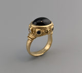 Fine Green Tourmaline, 14kt Gold Ring