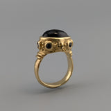 Fine Green Tourmaline, 14kt Gold Ring