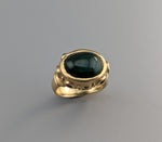 Fine Green Tourmaline, 14kt Gold Ring