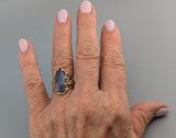 Lavender Chalcedony, 14kt Gold Ring