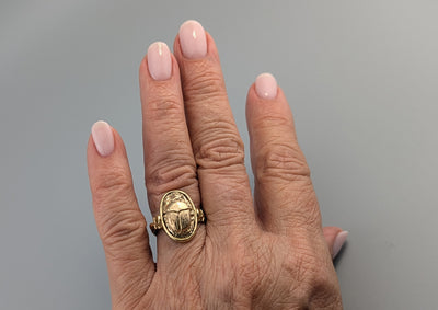 14kt Gold Scarab Ring