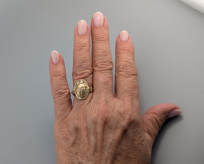 14kt Gold Scarab Ring