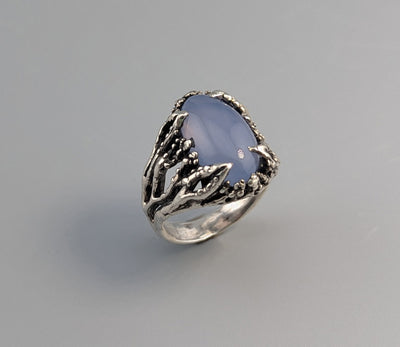 Lavender Chalcedony, Sterling Silver Ring