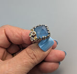 Brazilian Aquamarine, Sterling Silver Ring