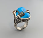 Large Kingman Turquoise, Sterling Silver Ring