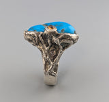 Large Kingman Turquoise, Sterling Silver Ring