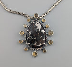 Pallasite Meteorite, Starburst Sterling Silver Pendant