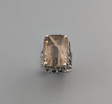 Sterling Silver, Rutilated Quartz Ring