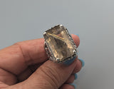 Sterling Silver, Rutilated Quartz Ring