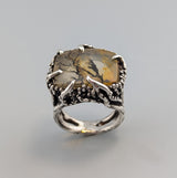 Dendritic Quartz Sterling Silver Ring