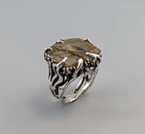 Dendritic Quartz Sterling Silver Ring