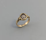 Athena, Ancient AR Obol, 14kt Gold Ring