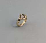 Athena, Ancient AR Obol, 14kt Gold Ring