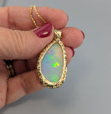 Ethiopian Opal, 14kt Gold Pendant