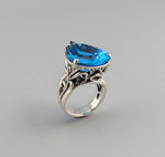 Swiss Blue Topaz Sterling Silver Ring